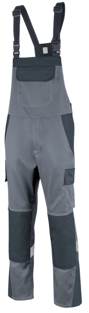 Latzhose ecoRover Safety, mit Chemikalienschutz, mit Reflexstreifen und Knietaschen