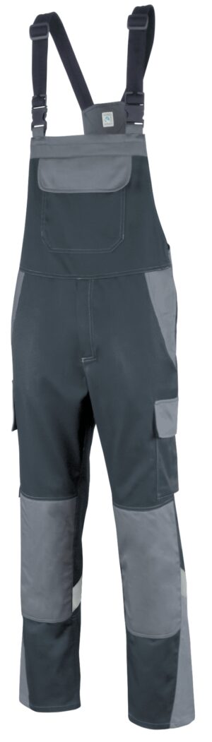 Latzhose ecoRover Safety Plus, ohne Chemikalienschutz, mit Reflexstreifen und Knietaschen