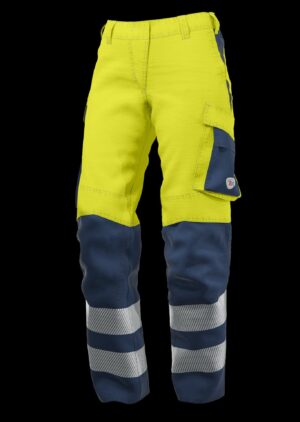 Damen Bundhose Multi Protect Plus [Hi Vis] mit Knietaschen, 2-lagig