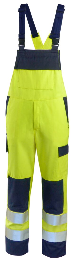 Latzhose High Vis Multinorm leicht, ohne Chemikalienschutz, mit Knietaschen